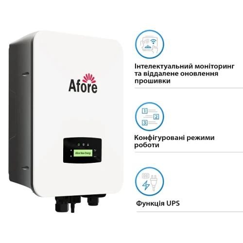 Гибридный инвертор Afore AF6K-SLP 6KW 48V 2 MPPT Wi-Fi 220V (AF6K-SLP) 