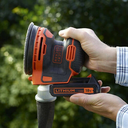 Шліфувальна машина ексцентрикова акумуляторна Black+Decker BDCROS18 (АКБ і ЗП) (BDCROS18)