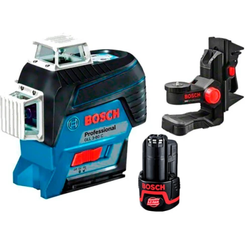 Лазерний нівелір Bosch Professional GLL 3-80 C (АКБ і ЗП) (0601063R02)