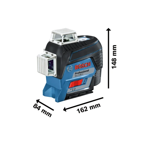Лазерний нівелір Bosch GLL 3-80 C з приймачем променя (0601063R05)