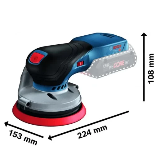 Ексцентрикова шліфувальна машина акумуляторна Bosch Professional GEX 18V-125 (без АКБ і ЗП) (0601372201)