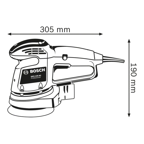 Ексцентрикова шліфмашина Bosch GEX 34-125 (0601372300)
