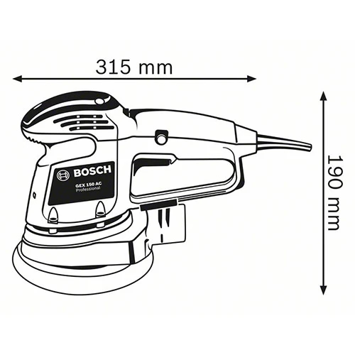 Ексцентрикова шліфувальна машина Bosch GEX 34-150 (0601372800)