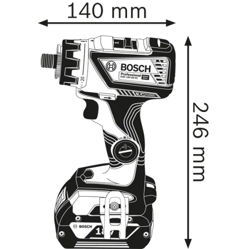 Акумуляторний шурупокрут Bosch GSR 18V-60 FC (06019G7100) 