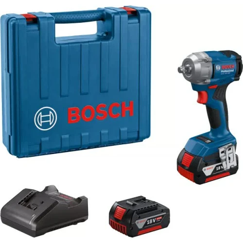 Аккумуляторный ударный гайковерт Bosch GDS 18V-350 в кейсе (АКБ и ЗУ) (06019M5021) 