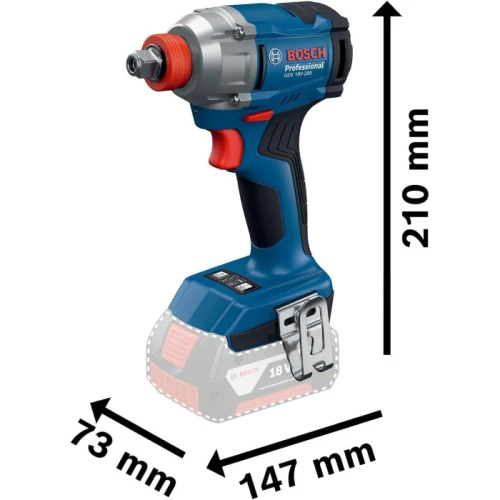 Акумуляторний ударний гайковерт Bosch Professional GDX 18V-285 у кейсі (АКБ і ЗП) (06019N2102)