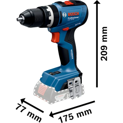 Аккумуляторная ударная дрель-шуруповерт Bosch GSB 18V-65 Professional L-BOXX (АКБ и ЗУ) (06019N3303)