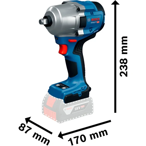 Акумуляторний ударний гайковерт Bosch PRO GDS 18V-780 (без АКБ та ЗП) (06019P4000)