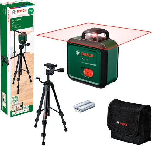 Лінійний лазер зі штативом та чохлом Bosch PLL 360-1Set (0603663L01) 