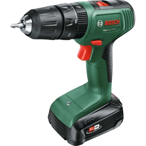 Аккумуляторная ударная дрель-шуруповерт Bosch EasyImpact 18V-40 (АКБ + ЗУ) (06039D8107)
