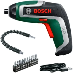 Акумуляторна викрутка з гнучким подовжувачем та набором біт Bosch IXO 7 Flexi Set (06039E000A)