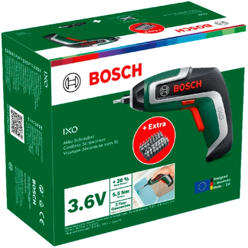 Аккумуляторная отвертка с набором бит Bosch IXO 7 (06039E000B)