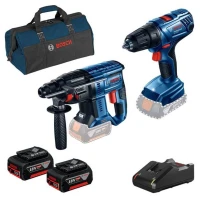Набор аккумуляторных инструментов Bosch GSR 180-LI / GBH 180-LI (АКБ + ЗУ) (0615990M31)