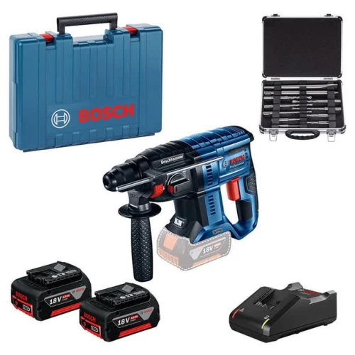 Комплект из перфоратора Bosch GBH 180-Li Professional и набора сверл (АКБ + ЗУ) (0615990M33)