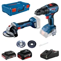 Набор аккумуляторных инструментов Bosch GSR 18V-50 / GWS 180-LI (АКБ + ЗУ) (0615990M47)