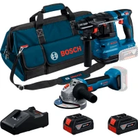 Набір акумуляторних інструментів Bosch Professional 18 В GBH 18V-22 / GWS 18V-8 (АКБ і ЗП) (0615V0003C)