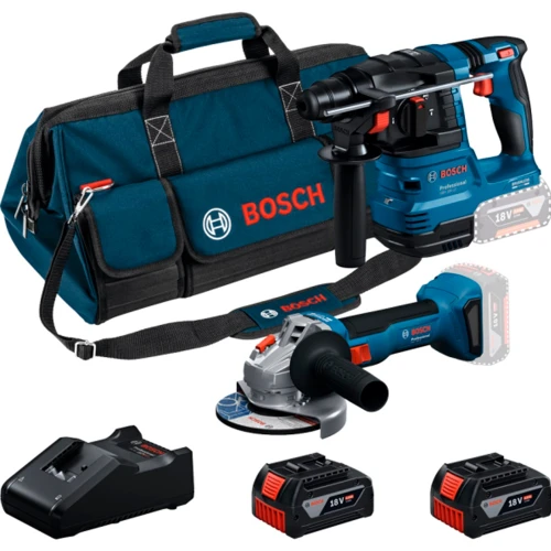 Набір акумуляторних інструментів Bosch Professional 18 В GBH 18V-22 / GWS 18V-8 (АКБ і ЗП) (0615V0003C)