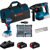 Набір акумуляторних інструментів Bosch Professional 18 В GSR 18V-45 / GBH 18V-22 (АКБ і ЗП) (0615V0003D)