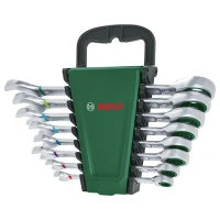Набір комбінованих ключів з тріскачкою Bosch (8 шт.) (1600A027PS)