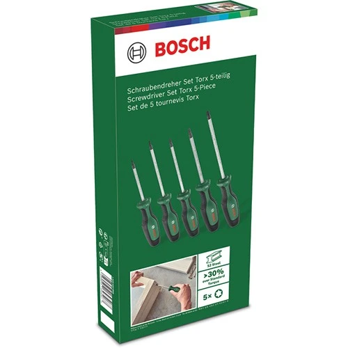 Набір викруток зіркоподібних Bosch Torx TX10 - TX30 (5 шт.) (1600A02BX6)
