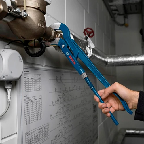 Сантехнічний розвідний трубний ключ Bosch під 45°, 420 мм (1600A02W3T)
