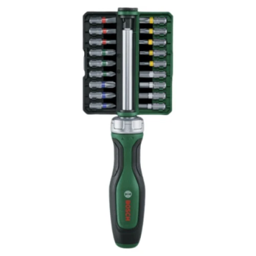 Викрутка з тріскачкою та набором біт Bosch (18 шт.) (1600A02Z9A)