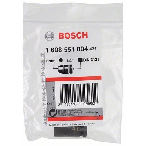 Торцевая ударная 6-гранная головка Bosch Impact Control 1/4" DR 8 мм (1608551004)