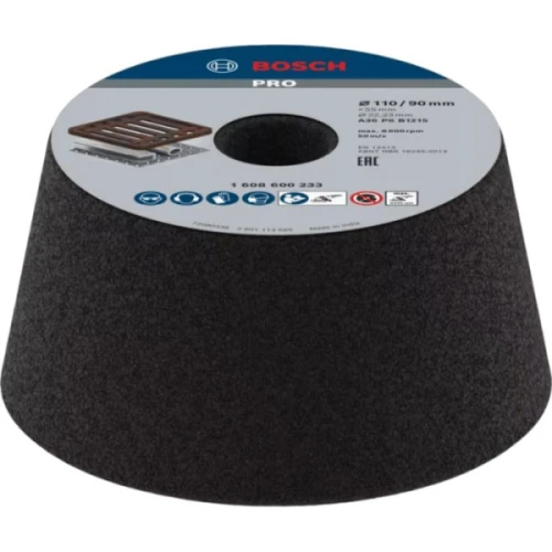 Конический шлифовальный круг для шлифмашин Bosch PRO Metal G36 (110x55x22.23 мм) (1608600233)