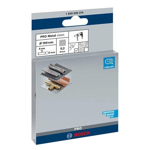 Дискова щітка з прямим хвостовиком Bosch PRO Metal clean (100 мм) (1609200274)