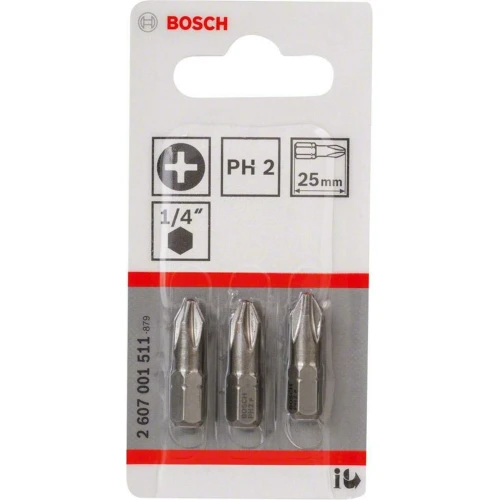 Біта Bosch Extra-Hart PH2 x 25 мм (3 шт.) (2607001511)