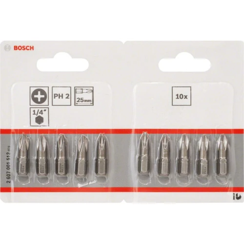 Біта Bosch Extra-Hart PH2 x 25 мм (10 шт.) (2607001512)
