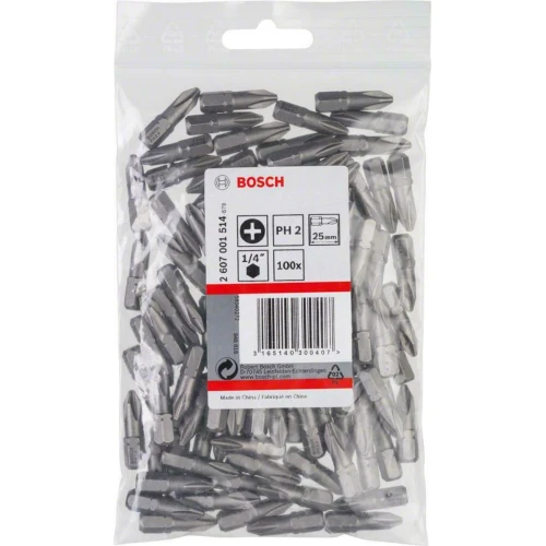 Біта Bosch Extra-Hart PH2 x 25 мм (100 шт.) (2607001514)