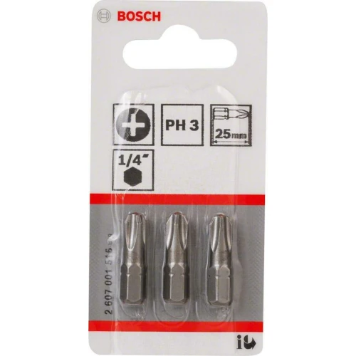 Біта Bosch Extra-Hart PH3 x 25 мм (3 шт.) (2607001515)