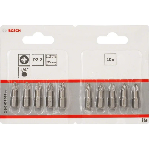 Біта Bosch Extra-Hart PZ2 x 25 мм (10 шт.) (2607001559)