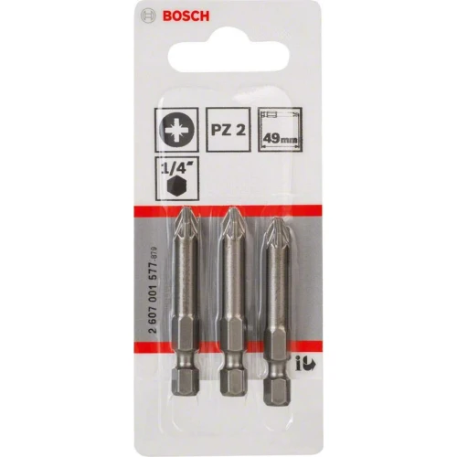Біта Bosch Extra-Hart PZ2 x 49 мм (3 шт.) (2607001577)