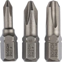 Набор бит Bosch Extra-Hart PH1/PH2/PH3 x 25 мм (3 шт.) (2607001752)