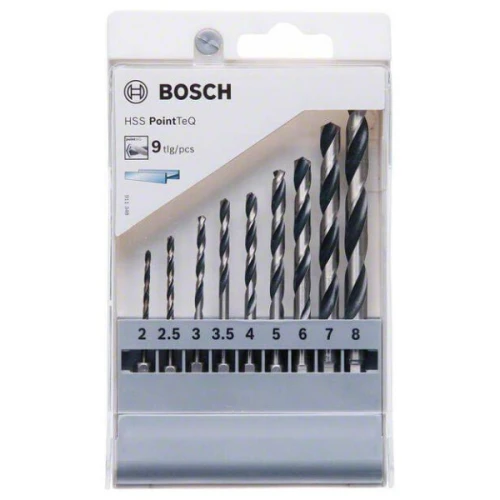 Набор сверл по металлу Bosch HSS PointTeQ 2 – 8 мм (9 шт.) (2607002826)