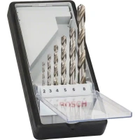 Набір спіральних свердел по металу Bosch Robust Line HSS-G (6 шт.) (2607010529)