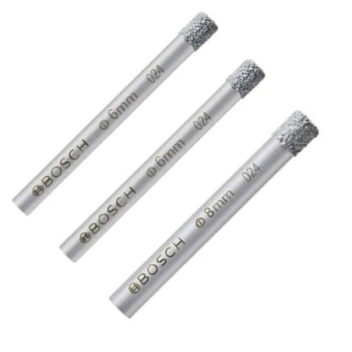 Набір алмазних коронок Bosch PRO Ceramic dry 6/6/8x66 мм (3 шт.) (2607011626)
