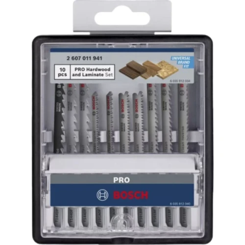 Набор пильных полотен для лобзика Bosch PRO Hardwood and Laminate (10 шт.) (2607011941)