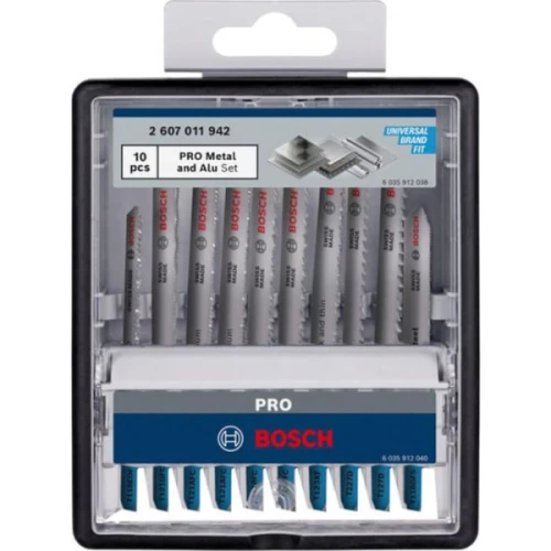 Набор пильных полотен для лобзика Bosch PRO Metal and Alu (10 шт.) (2607011942)