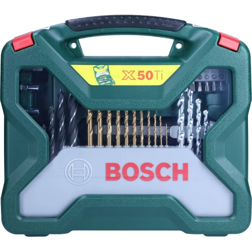 Набор бит и сверл с покрытием из нитрида титана Bosch X-Line (50 шт.) (2607019327)