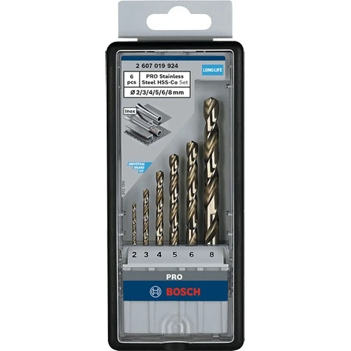 Набор сверл по металлу Bosch PRO Stainless Steel HSS-Co 2.0 – 8 мм (6 шт.) (2607019924)
