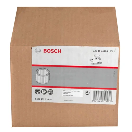 Складчастий фільтр для пилососа Bosch GAS 15 L (2607432024)