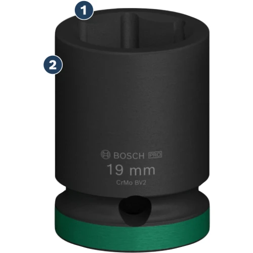 Набор ударных головок Bosch PRO Standart 1/4" 6-14 / 25 мм (9 шт.) (2608003034)