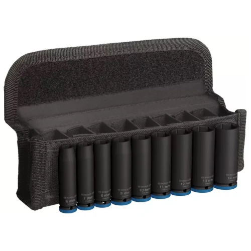 Набор ударных головок Bosch Pro Impact Socket Deep Set 1/4" 6-14 / 50 мм (9 шт.) (2608003035)