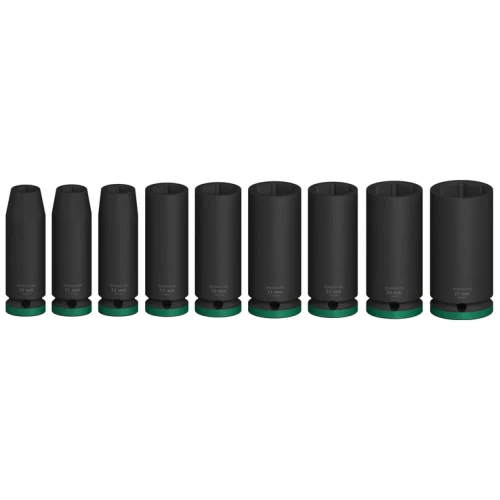 Набор ударных торцевых головок Bosch PRO Socket Deep 1/2" 10-27 / 77 мм (9 шт.) (2608003040)