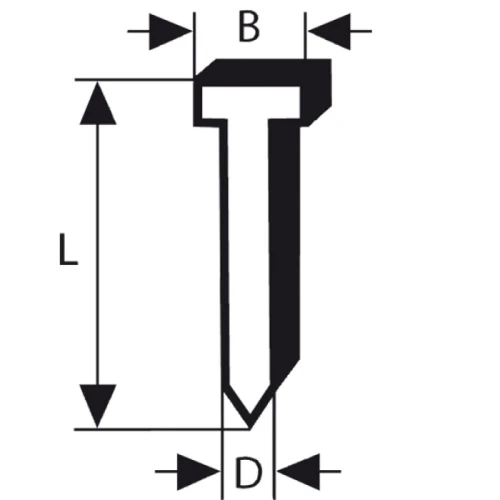 Оцинкованные гвозди с потайной головкой Bosch SK64-20 38G 1.6x2.8x1.35x38 мм (2000 шт.) (2608200529)