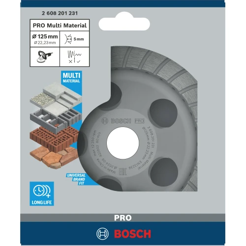 Чашка алмазна Bosch Best For Universal Turbo 125x22.23 мм (2608201231)