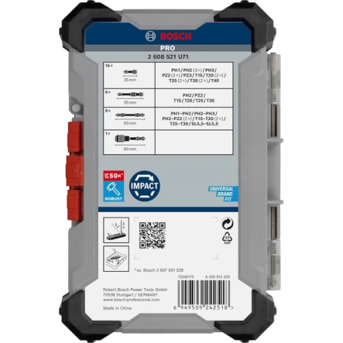 Набор ударных бит Bosch PRO Impact Set с держателем (31 шт.) (2608521U71)